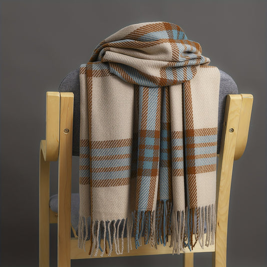 Pure Cashmere Checkered Scarf