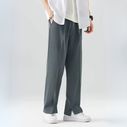 Silk-Touch Casual Pants