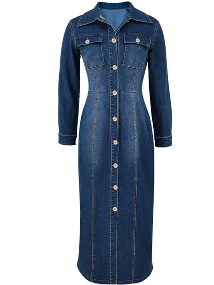 Rhea Denim Maxi Dress
