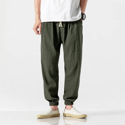 Santorini Linen Drawstring Pants