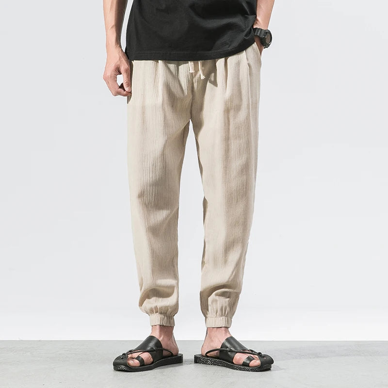 Santorini Linen Drawstring Pants