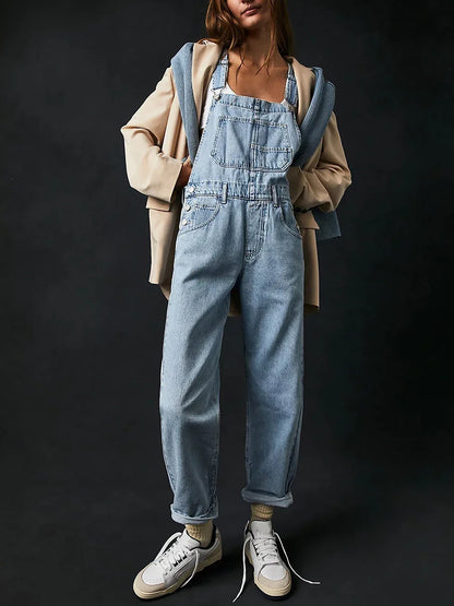 Siena Tapered-Leg Denim Jumpsuit