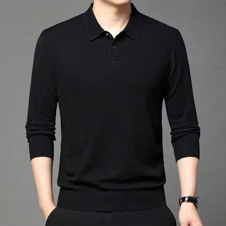 Charles Woven Wool Polo