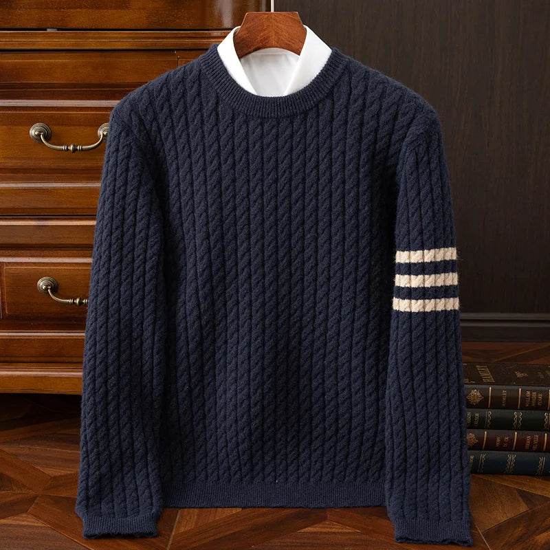 Highbury Stripe Cable Sweater