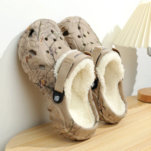 Camo Fleece-Lined Clogs