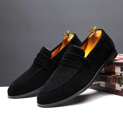 Marlow Genuine Suede Penny Loafers