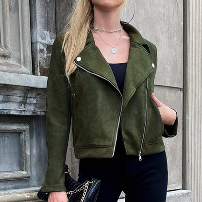 Suede Moto Jacket