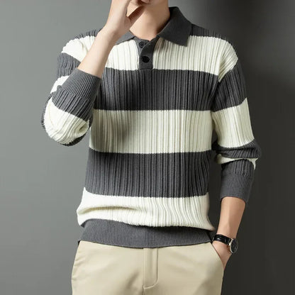 Monaco Stripe Polo Knit