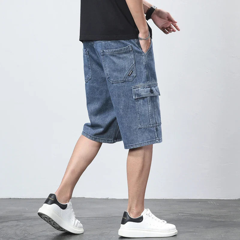 Denim Cargo Shorts