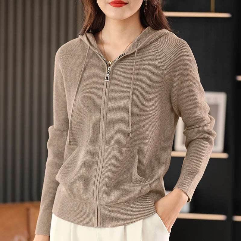 Noelle Soft-Touch Wool Hoodie