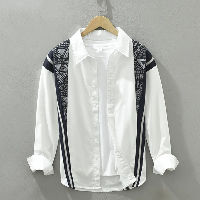 Echo Stripe Collared Shirt