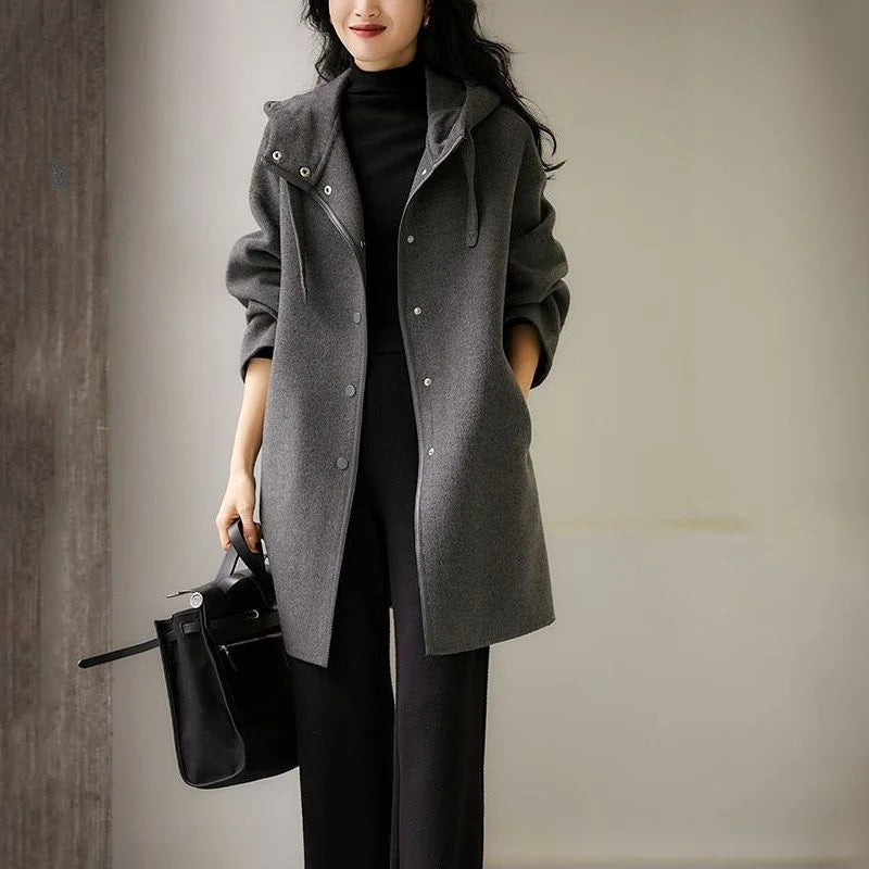 Emilie Buttoned Woolen Coat