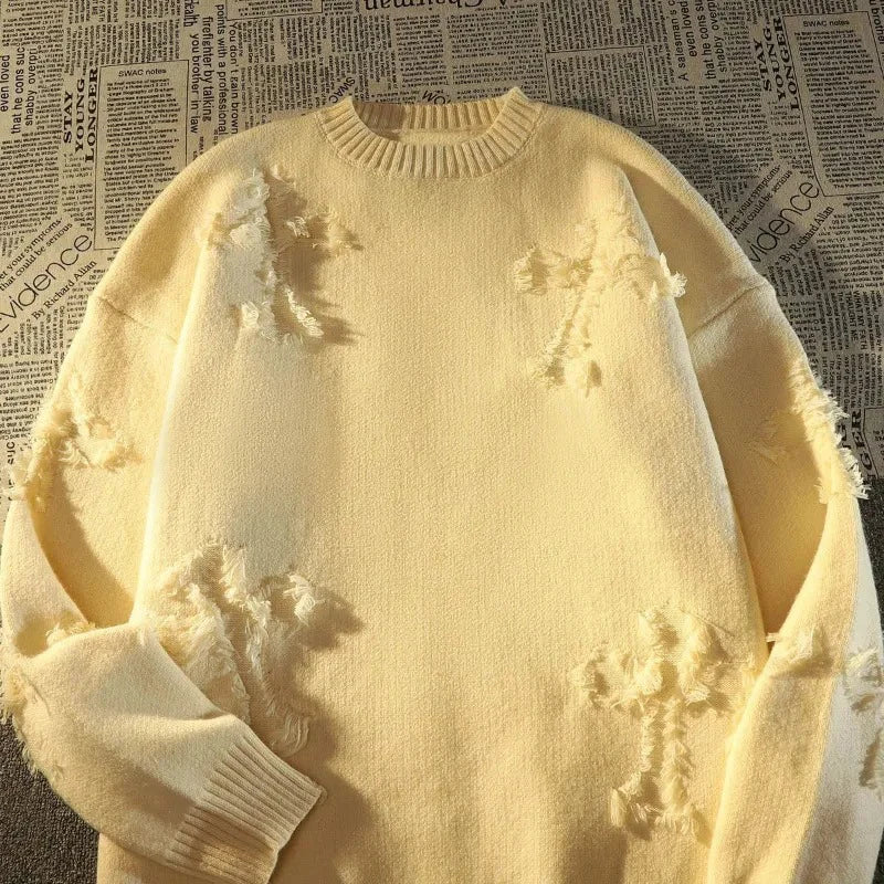 Distressed Knit Sweater