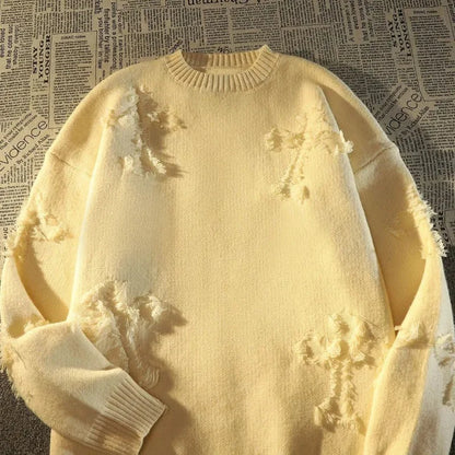 Distressed Knit Sweater