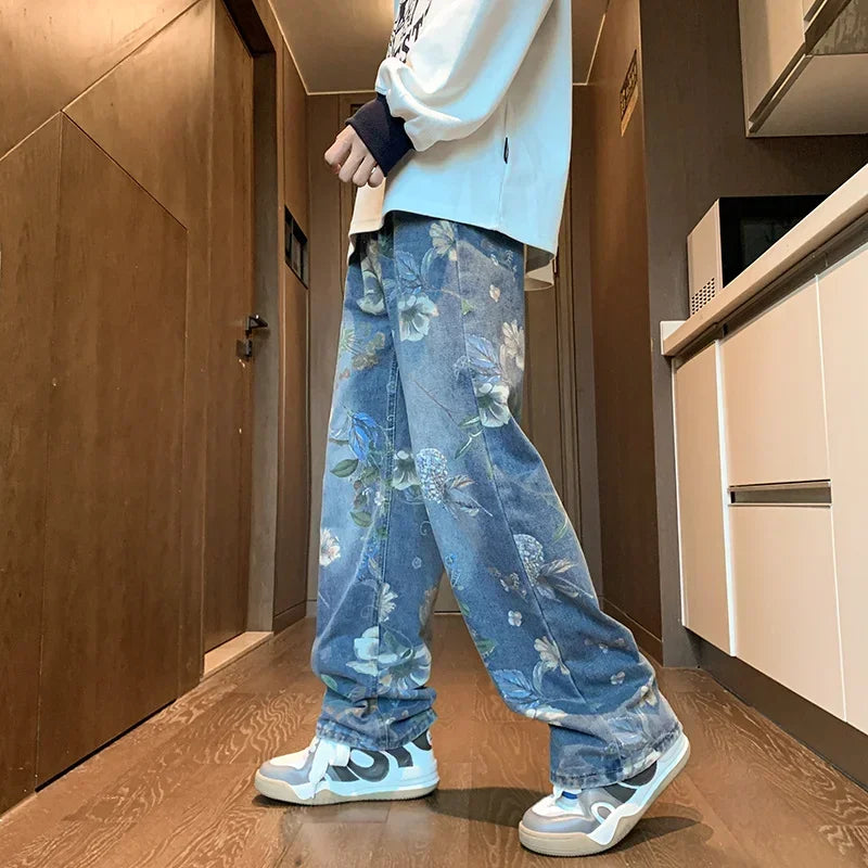 Lucca Vintage Floral Denim Jeans