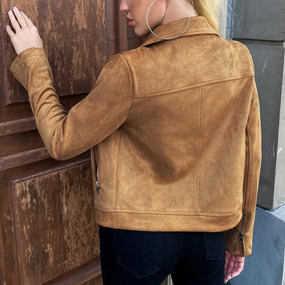 Suede Moto Jacket