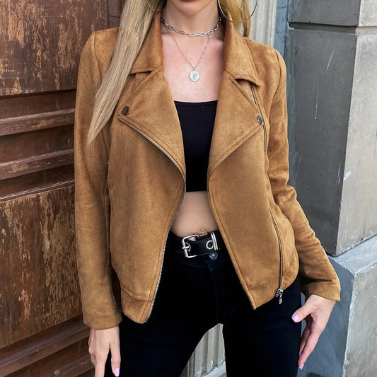 Suede Moto Jacket