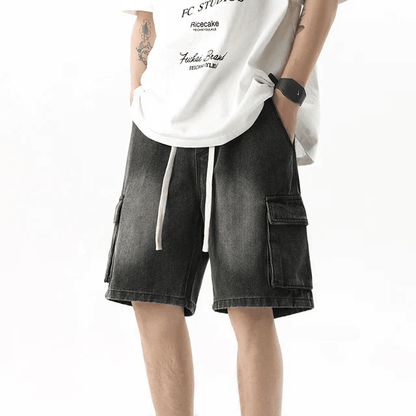 Denim Cargo Shorts