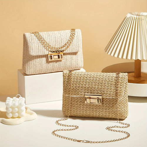 Lina Woven Chain Shoulder Bag