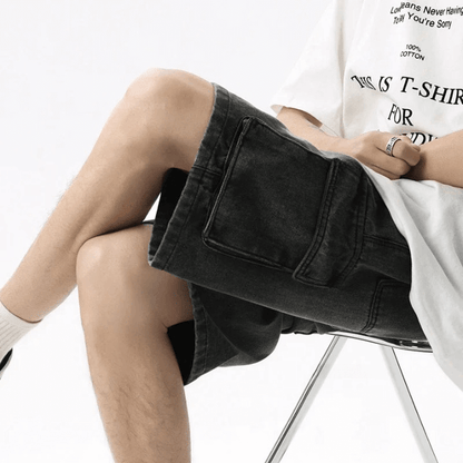 Denim Cargo Shorts