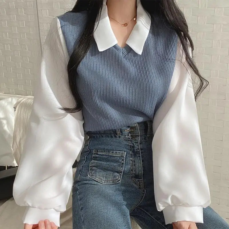 Ophelia Two-Piece Knit Blouse