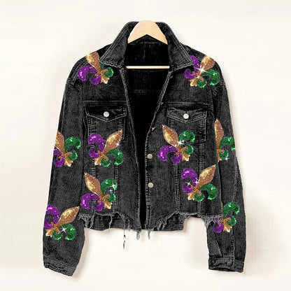 Fleur Embroidered Corduroy Jacket