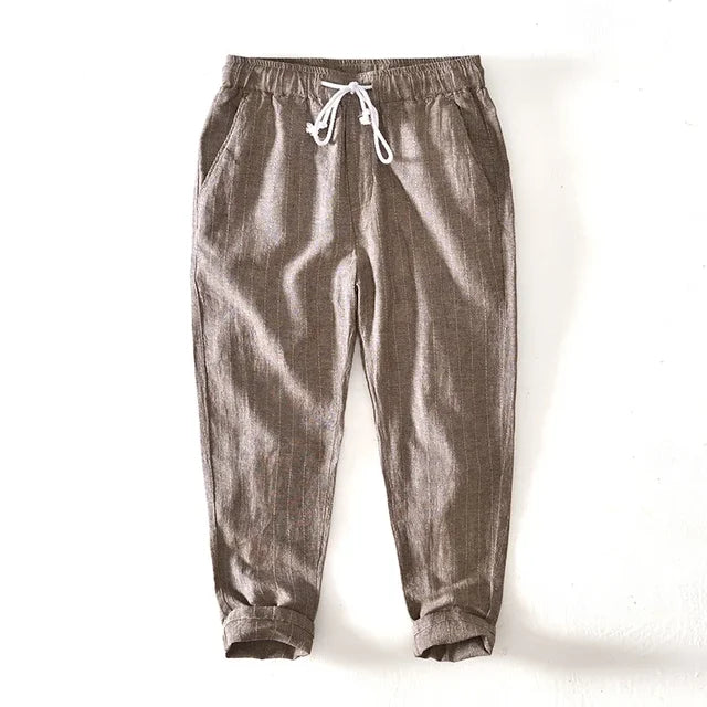 Stripe Linen Blend Pants