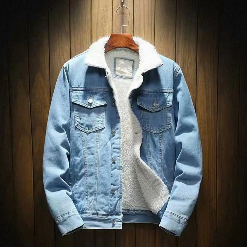 Enzo Sherpa-Lined Denim Jacket