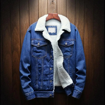 Enzo Sherpa-Lined Denim Jacket