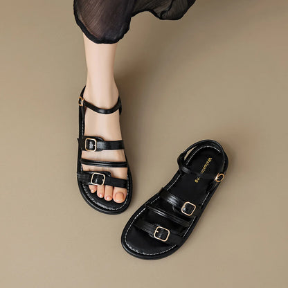 Cleo Strapped Leather Sandals