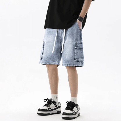 Denim Cargo Shorts