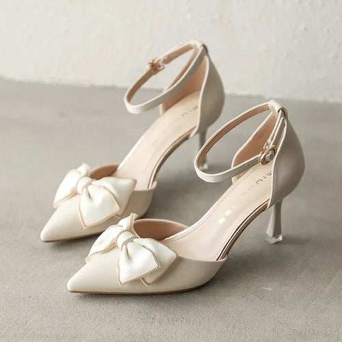 Celeste Bow Ankle Heels