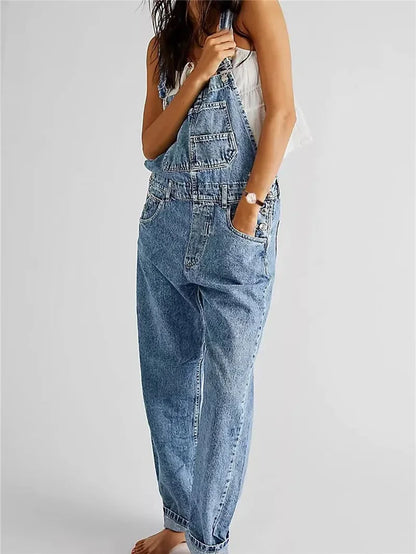 Siena Tapered-Leg Denim Jumpsuit