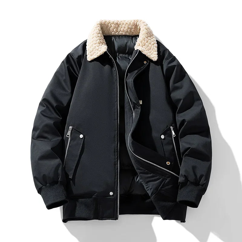 Aspen Shearling-Collar Jacket