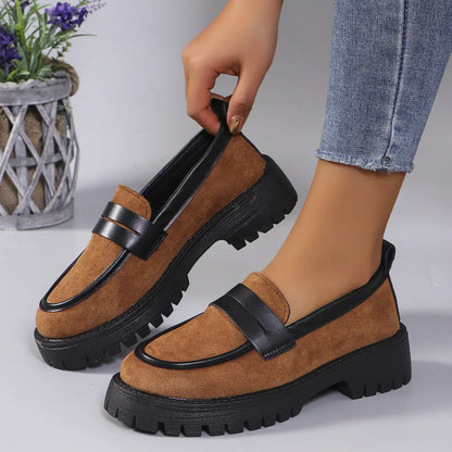 Velvet Chunky Loafers