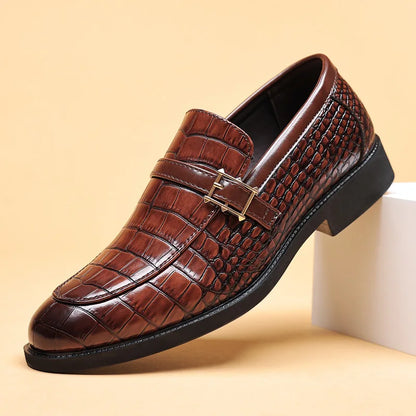 St. James Croc Embossed Loafers