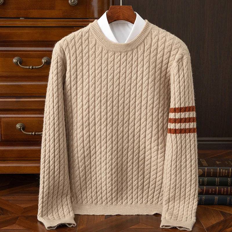 Highbury Stripe Cable Sweater