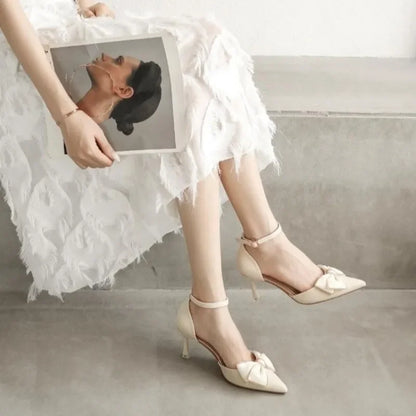 Celeste Bow Ankle Heels