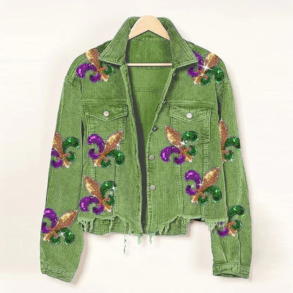 Fleur Embroidered Corduroy Jacket