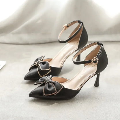 Celeste Bow Ankle Heels