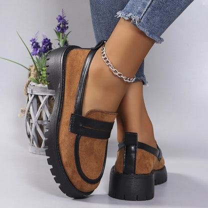 Velvet Chunky Loafers