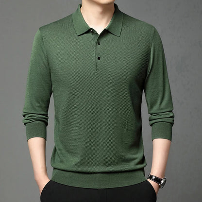 Charles Woven Wool Polo