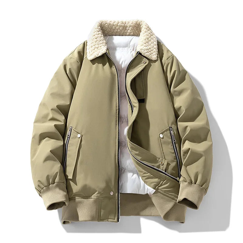 Aspen Shearling-Collar Jacket