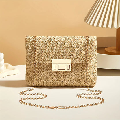 Lina Woven Chain Shoulder Bag