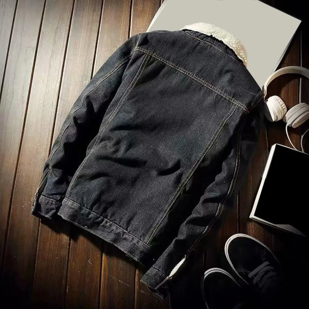 Enzo Sherpa-Lined Denim Jacket
