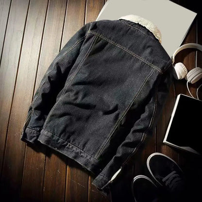 Enzo Sherpa-Lined Denim Jacket