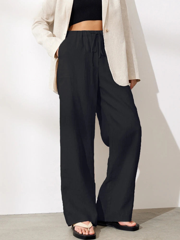 Elin Wide-Leg Linen Pants