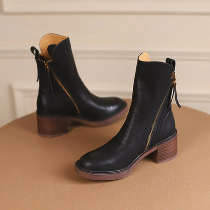 Aria Leather Ankle Boots