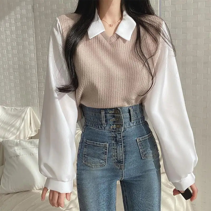 Ophelia Two-Piece Knit Blouse