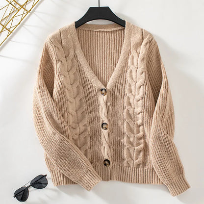 Relaxed Cable Stitch Cardigan